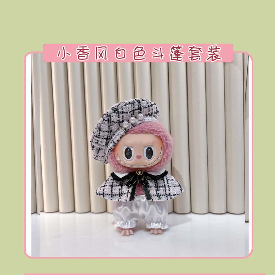 17cm Labubu Doll Clothes & Accessories - Macaron Style
