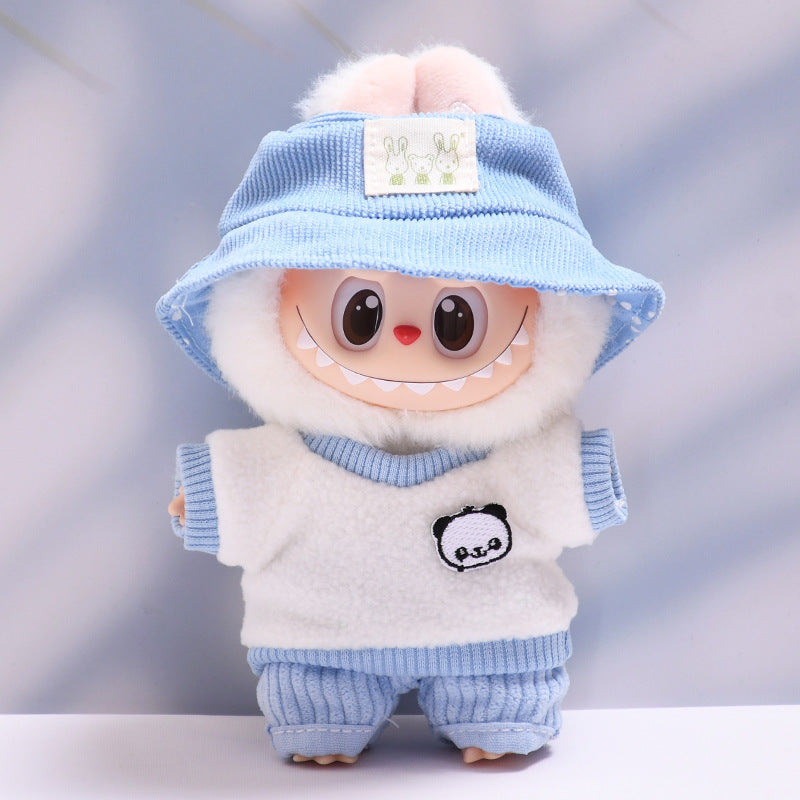 Labubu Doll Velvet T-Shirt & Pants Set for 1st & 2nd Gen Pendant