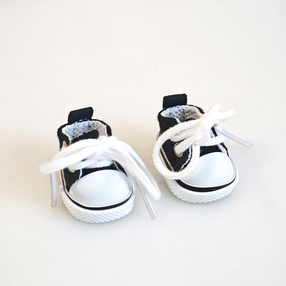 Labubu Doll Summer Outfit Set with Straw Hat & Canvas Shoes