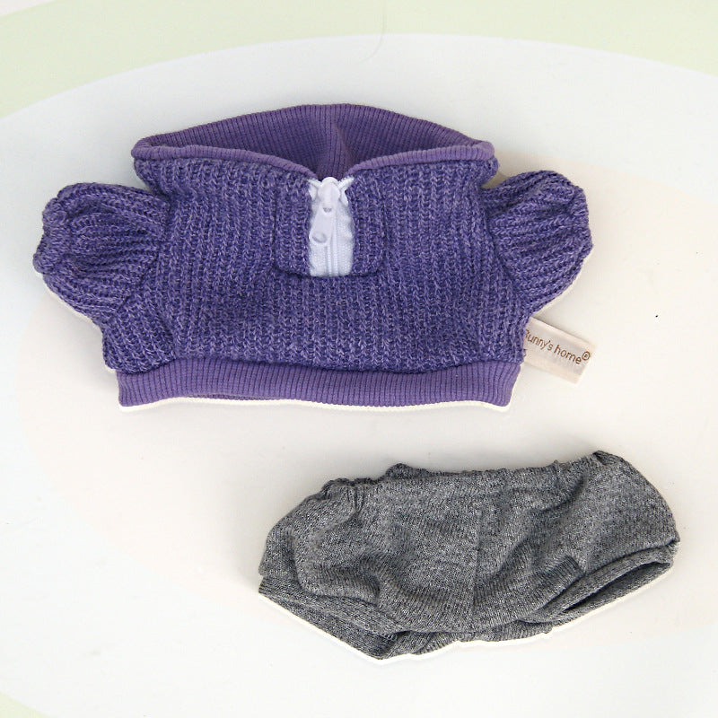 Casual clothes suitable for pulling cloth clothes for 37cm Labubu vinyl doll clothes replacement suit shoes bag
