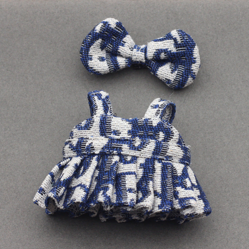 17CM One or Two Generation Blind Box Labubu Pendant Clothes Chanel Strap Skirt suit Brap Cloth Doll Clothes