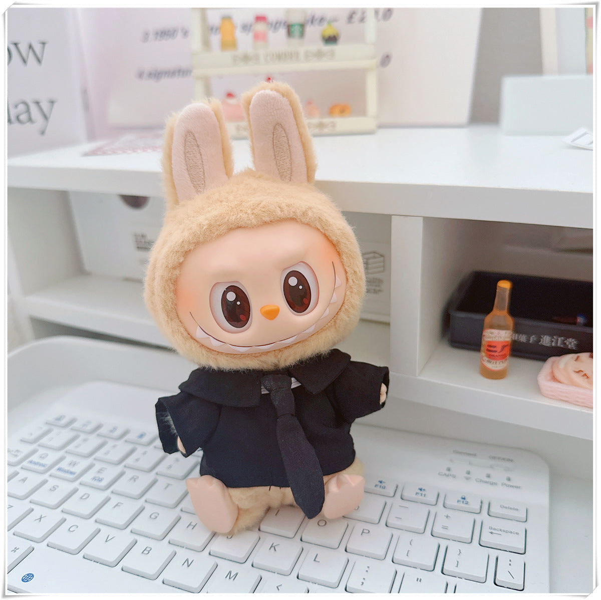 Labubu Doll Outfit - College Cool Shadow Uniform Set for 10cm & 17cm Dolls