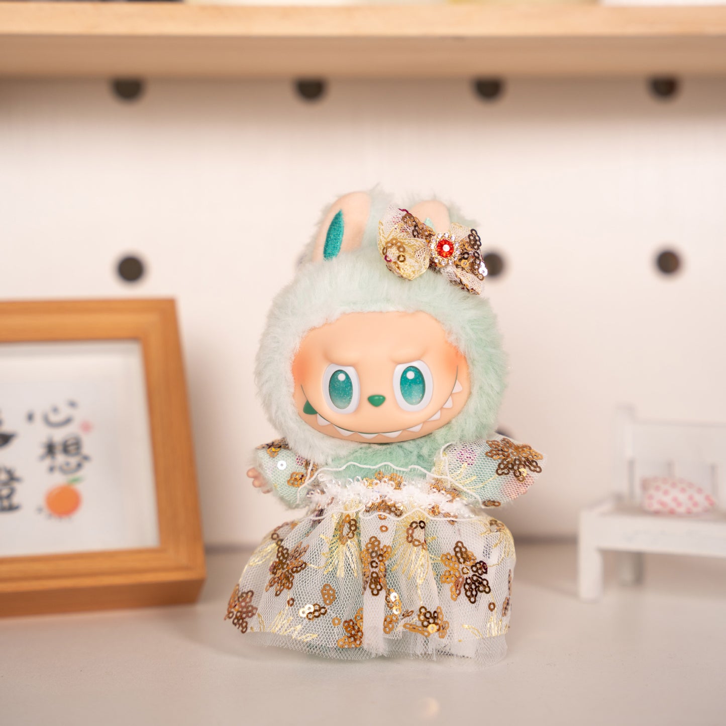 Labubu Doll Summer Dress Outfit for 17cm Vinyl Dolls