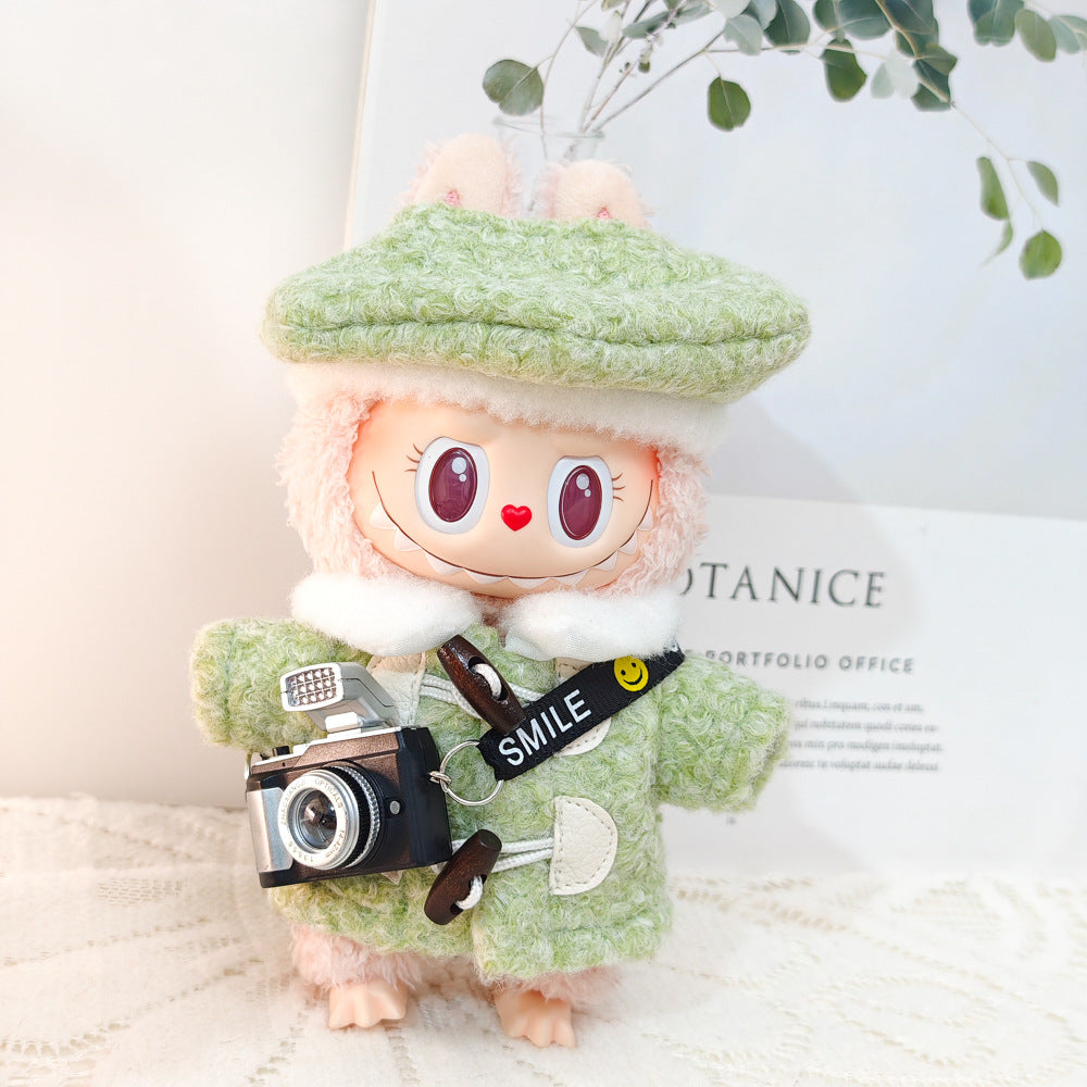 Labubu Doll Beret & Coat Outfit Set for 1st & 2nd Gen Pendants