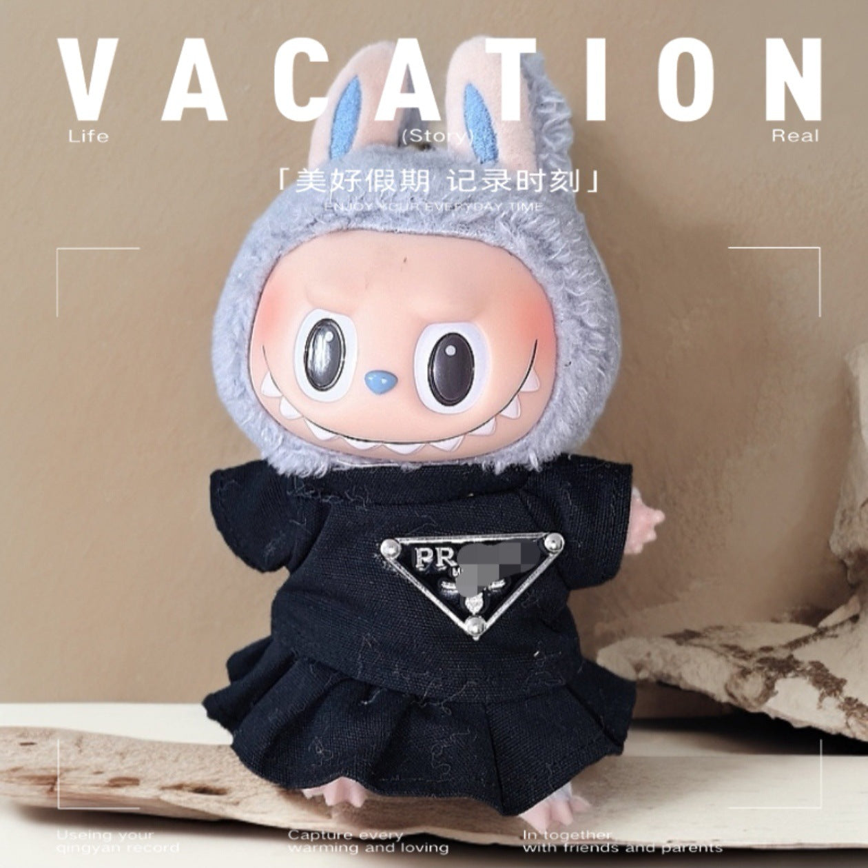 Labubu Doll Outfit Set - 17cm Cute Clothes with Hat & Accessories