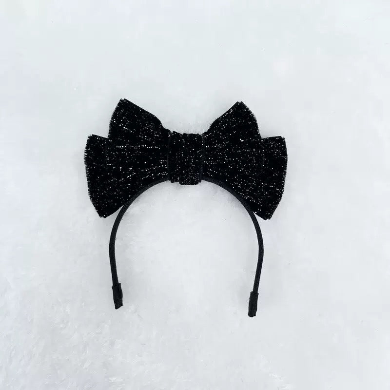 Labubu Doll Headband - Sparkling Velvet Party Accessories for Vinyl Dolls