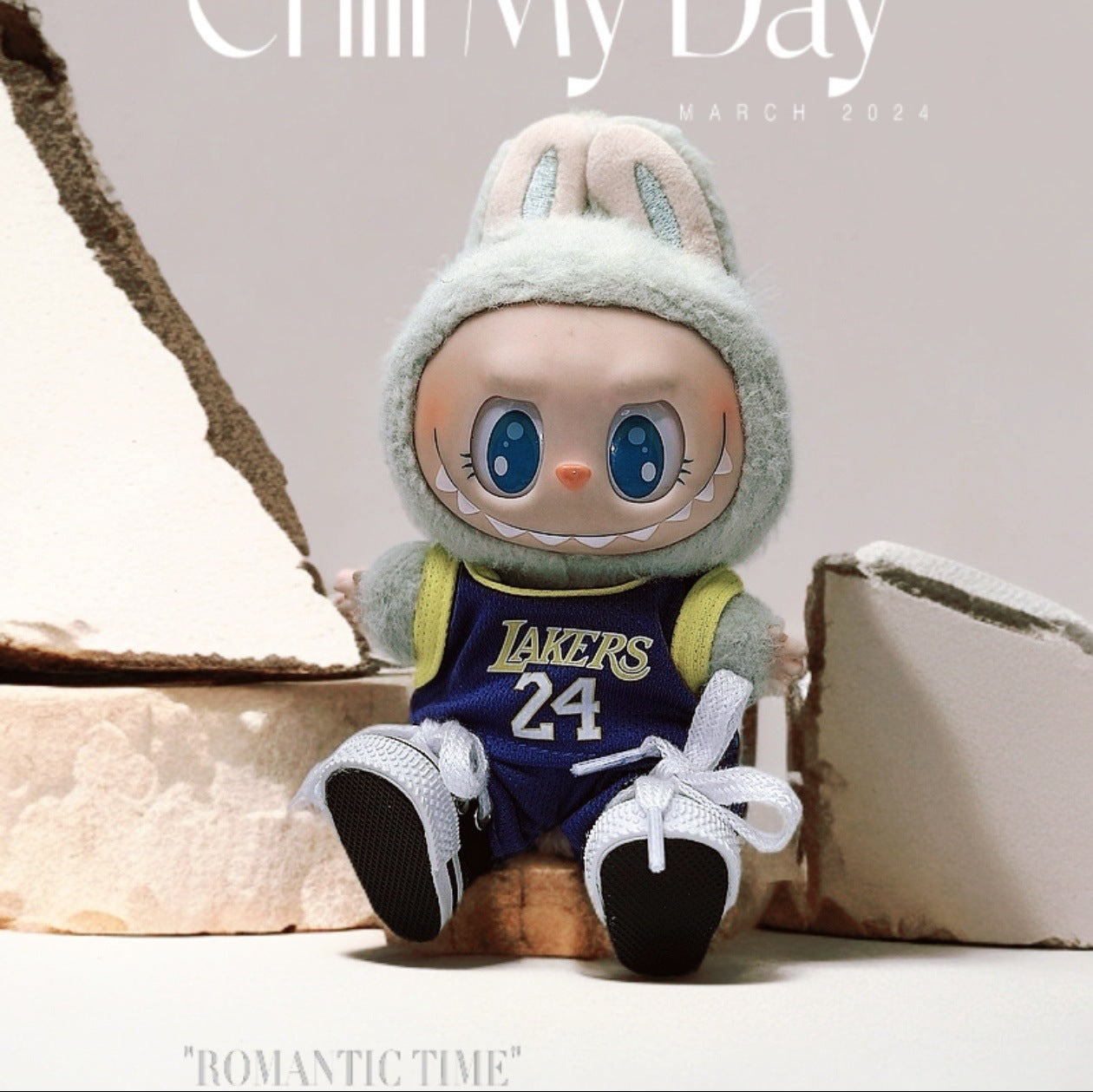 Labubu Baby Clothes Outfit for 17cm Doll - NBA Style