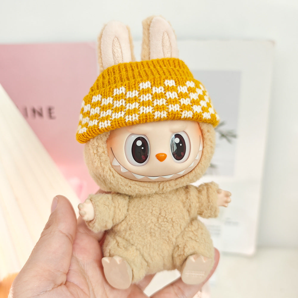 Labubu Doll Outfit - 17cm Sweater, Skirt & Accessories Set