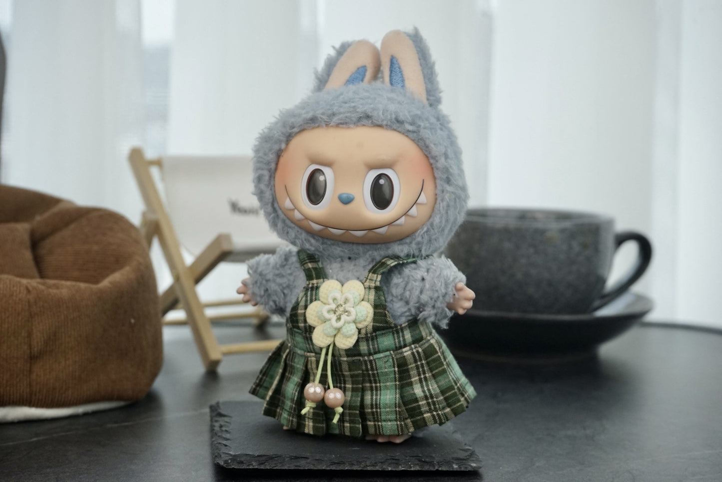 Labubu Doll Heart Skirt Outfit for 17cm Vinyl Doll