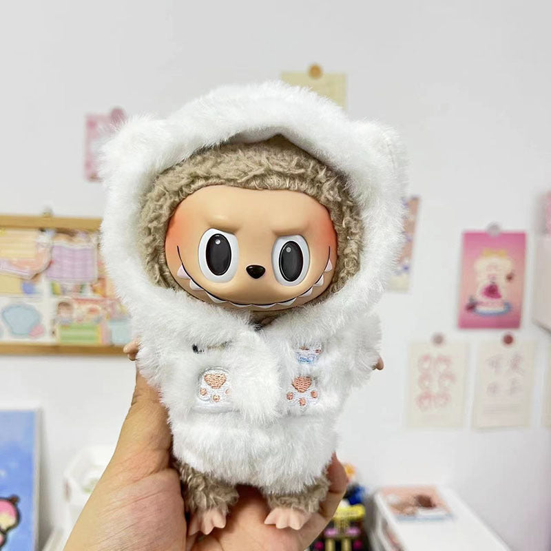 Labubu 17cm Zipper Shirt & Cute Outfits for Vinyl Doll