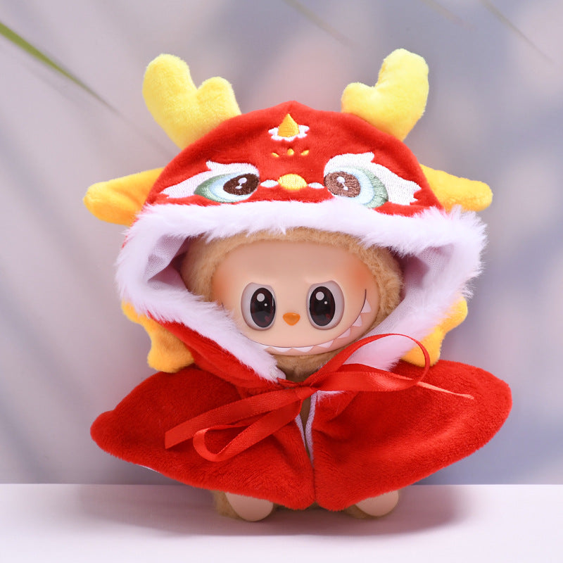 Labubu Doll New Year & Christmas Outfits - Tang Suit, Shawl, Hat Sets