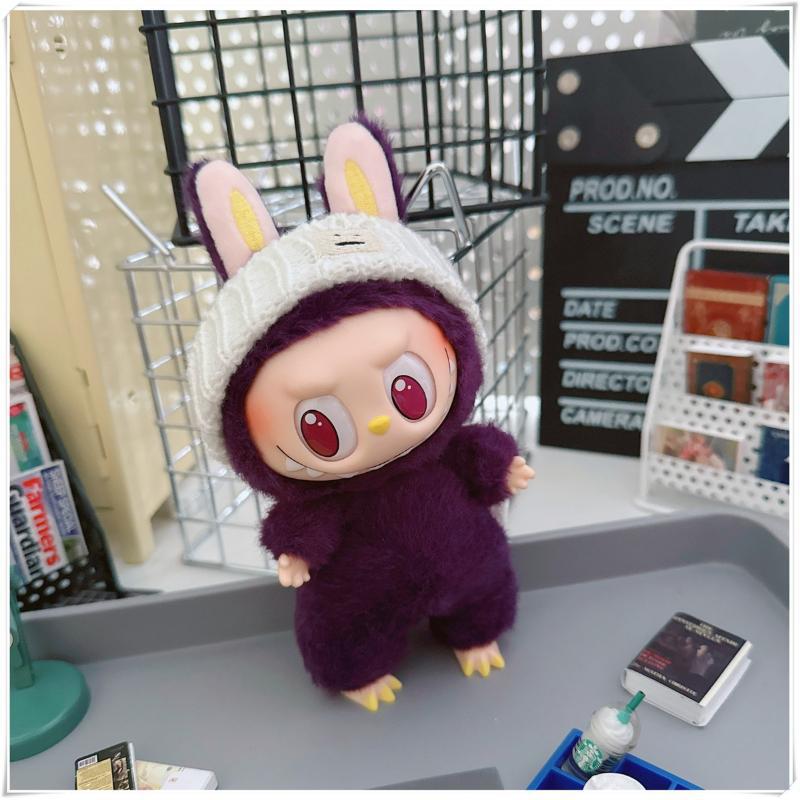 Labubu Doll Outfit - Cute Cotton Coat & Accessories for 10cm & 17cm Vinyl Dolls