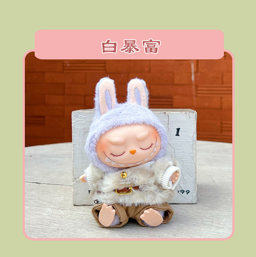Labubu 15cm Sitting Doll Clothes - Macaron 2nd Gen Outfits