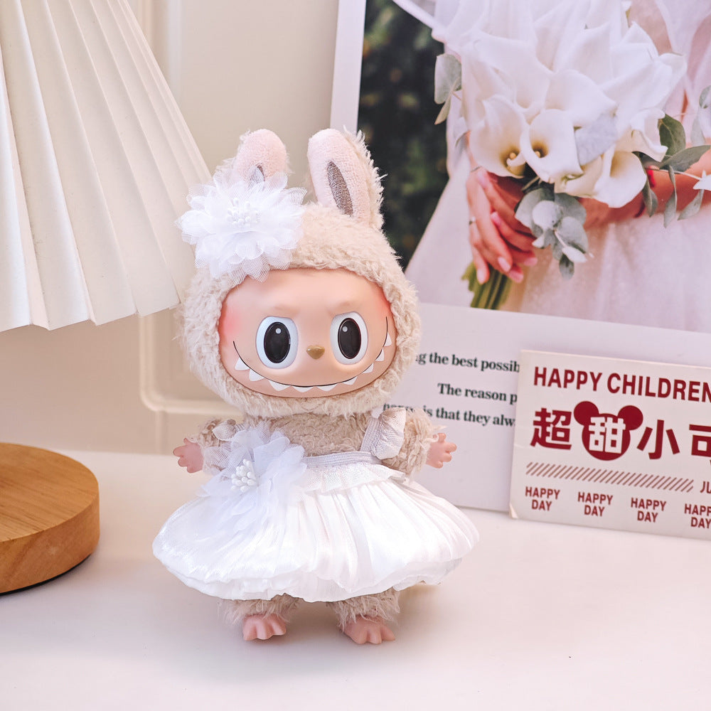 Labubu Doll Wedding Dress & Outfit Set for 17cm Vinyl Doll