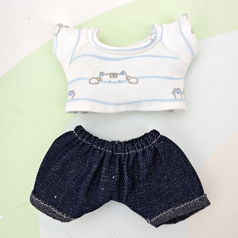 Suitable for pulling cloth pendant clothes for blind box vinyl 17cm baby clothes replacement bag ornaments keychain