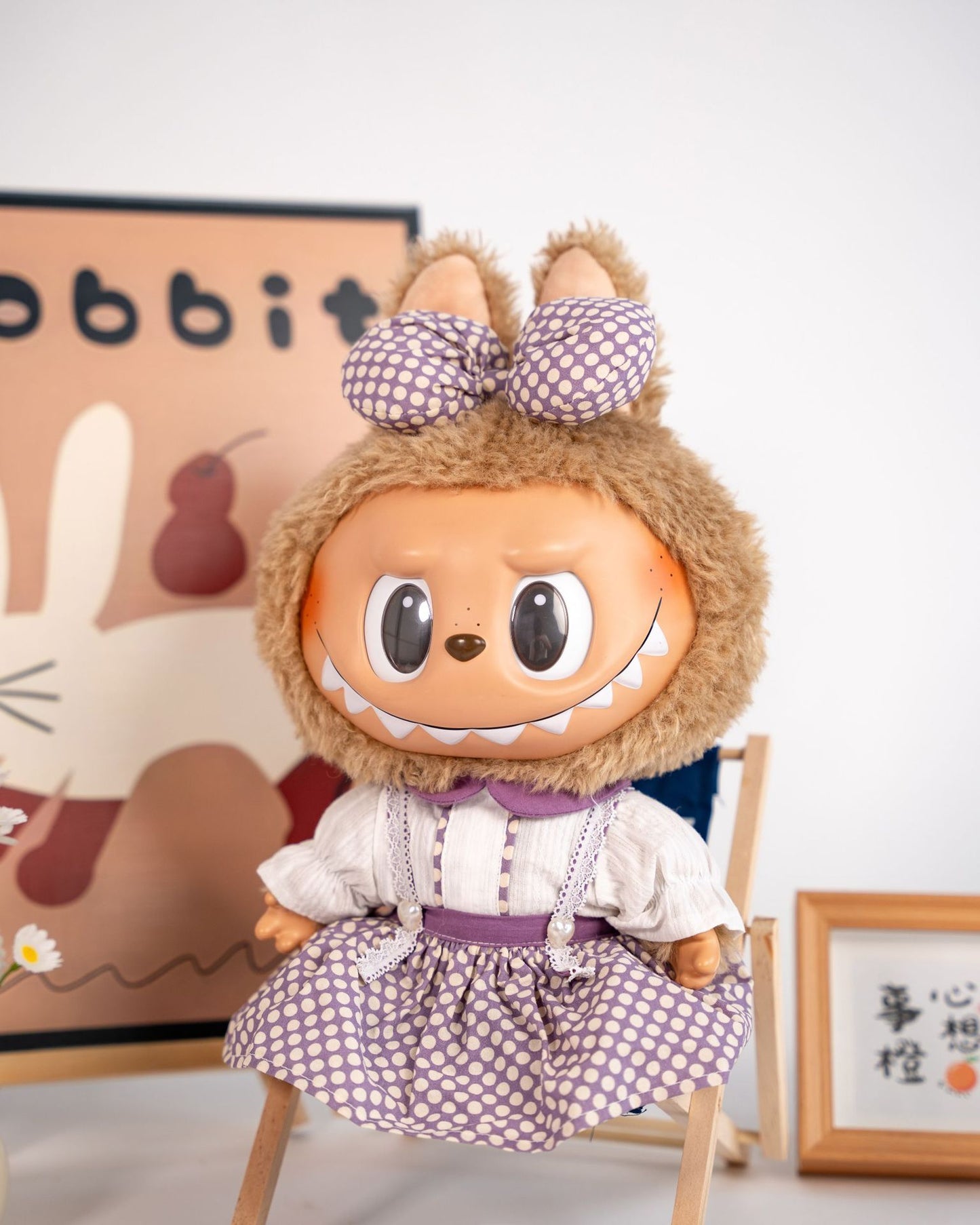 38cm Labubu Doll Clothes - Cute Outfits for Vinyl Dolls