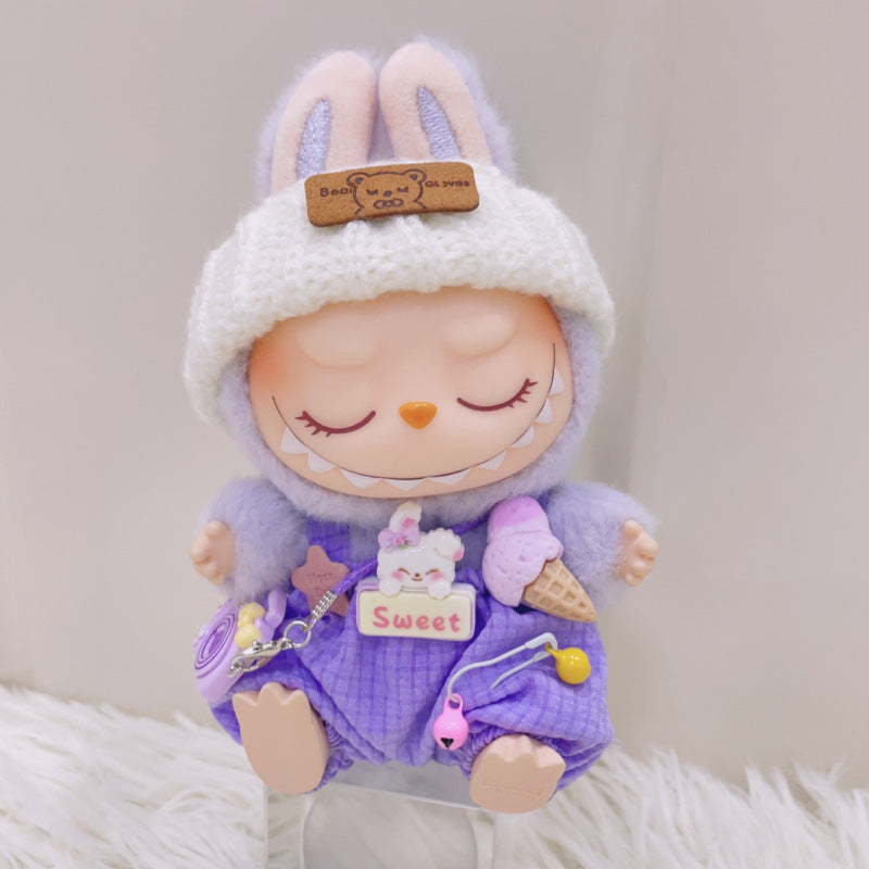 Labubu Doll Summer Ice Cream Overalls Outfit