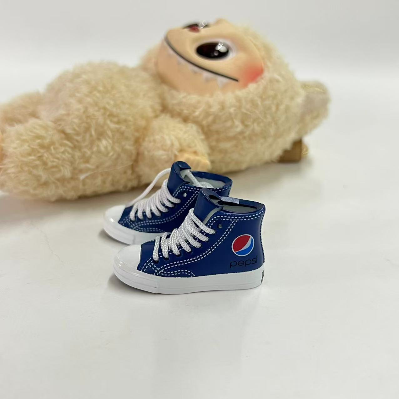Labubu Plush Doll Clothes 17cm Plush Vinyl Doll Bag Hanging Replacement Shoe Model Pendant Blind Box
