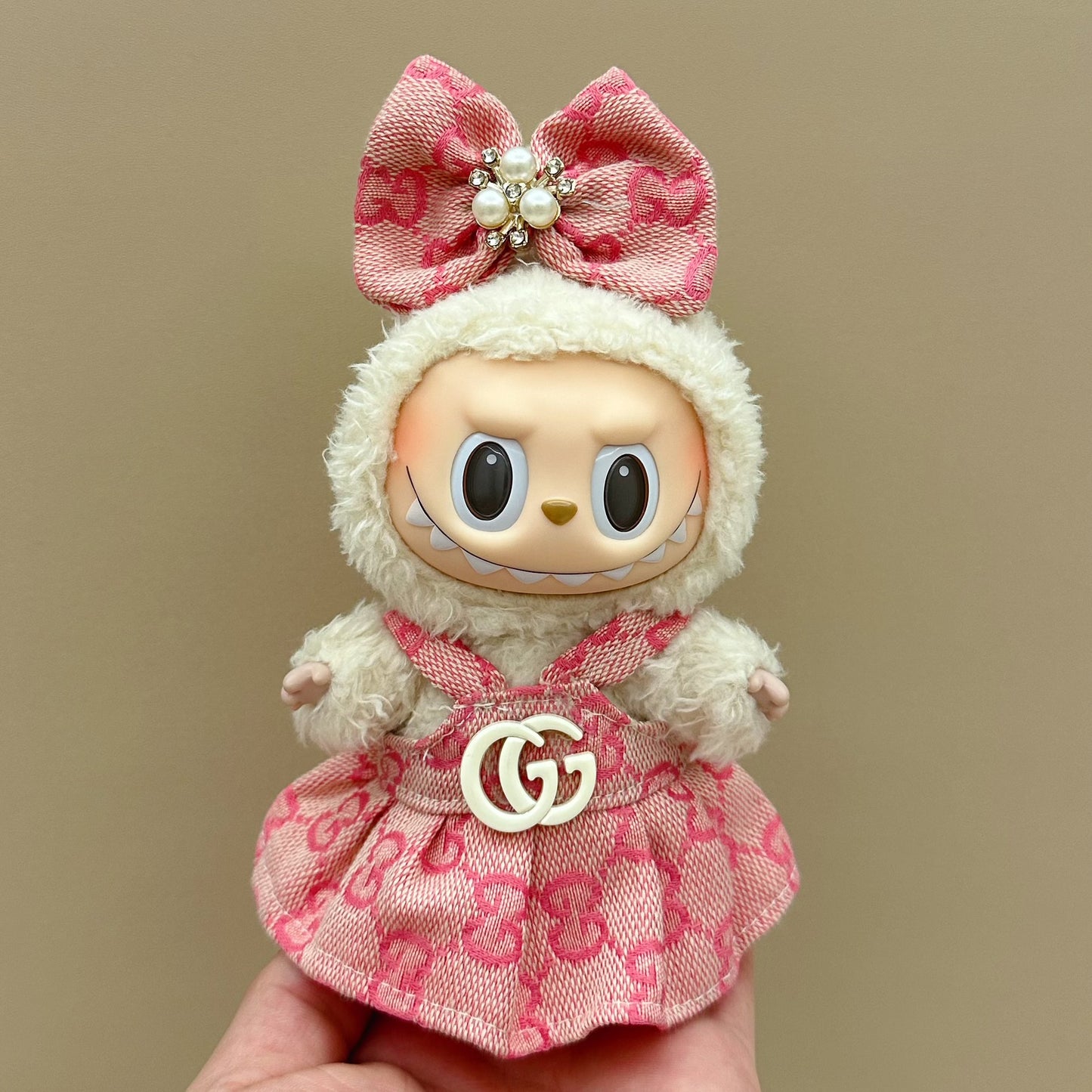 labubu doll clothes 17cm pull cloth clothes blind box doll skirt suit cute dress toy cross-border wholesale