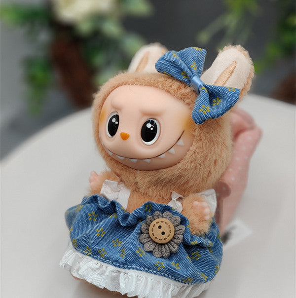 Only clothes generation two generation 17cm labubu doll cloth cloth sit party accessories replacement fashion clothes doll