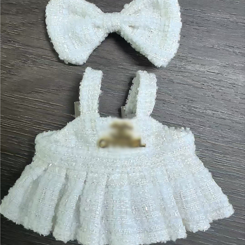 17CM One or Two Generation Blind Box Labubu Pendant Clothes Chanel Strap Skirt suit Brap Cloth Doll Clothes