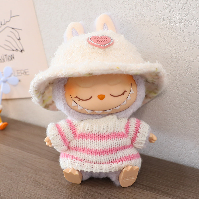 clothes only/in stock generation two generation blind box labubu cloth pendant clothes accessories autumn and winter wool sweater