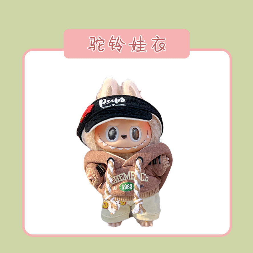 Labubu Doll Clothes for 17cm Vinyl Doll - Cute Outfits