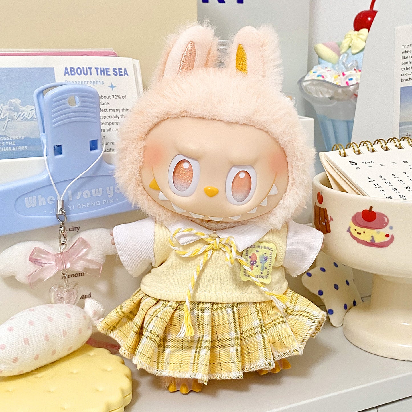 Labubu third generation doll clothes labubu 3.0 doll clothes generation second generation sitting party for blind box clothes 17cm