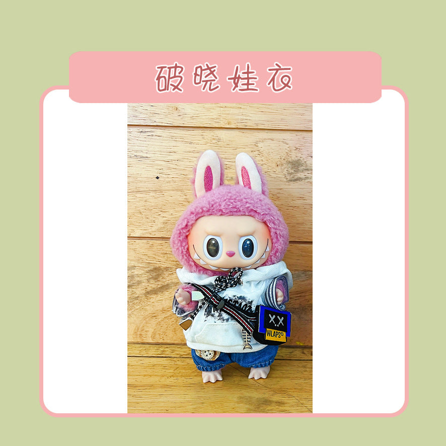 Labubu Doll Clothes for 17cm Vinyl Doll - Cute Outfits