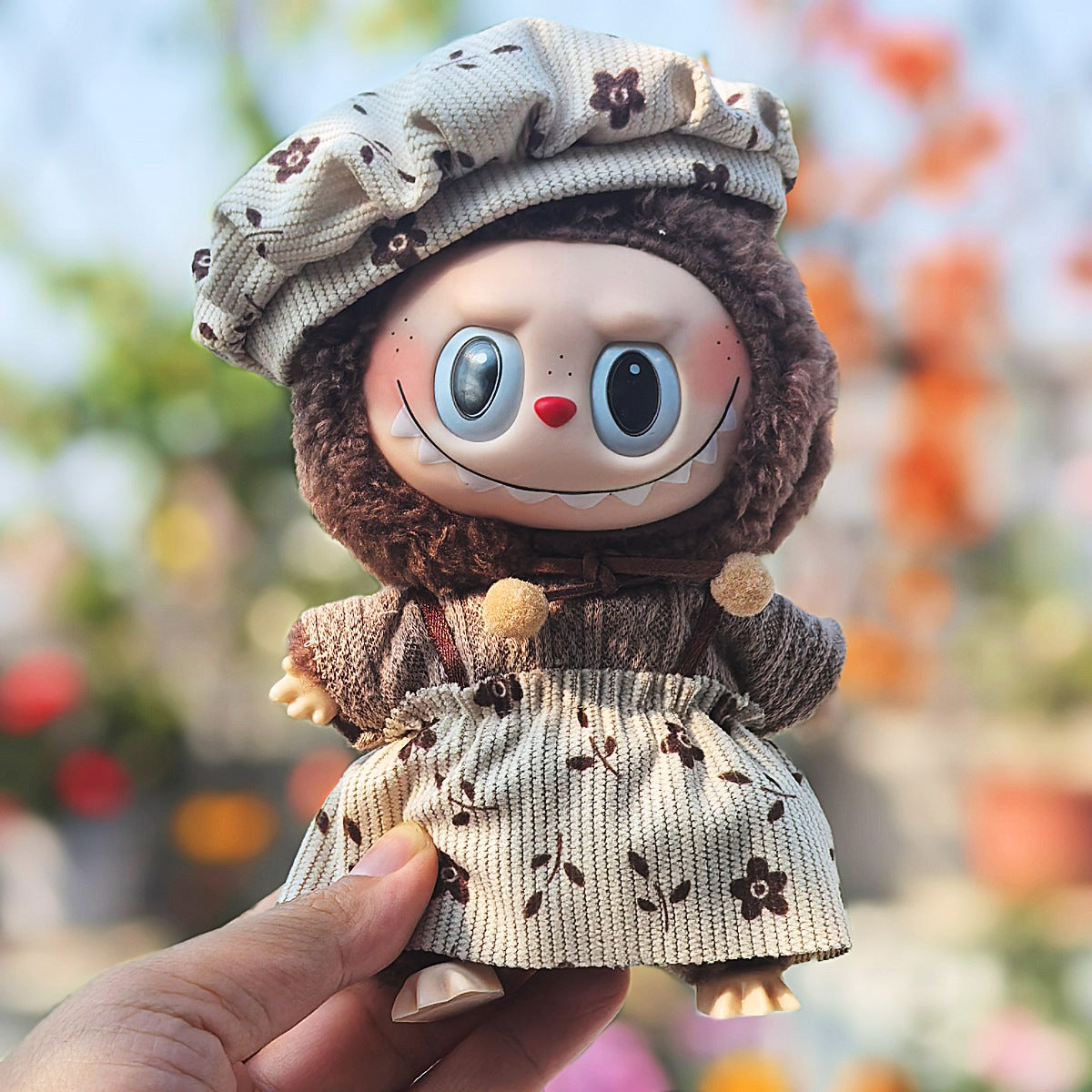 Super Q cute labubu doll 17cm pendant generation for doll plush doll vinyl face change