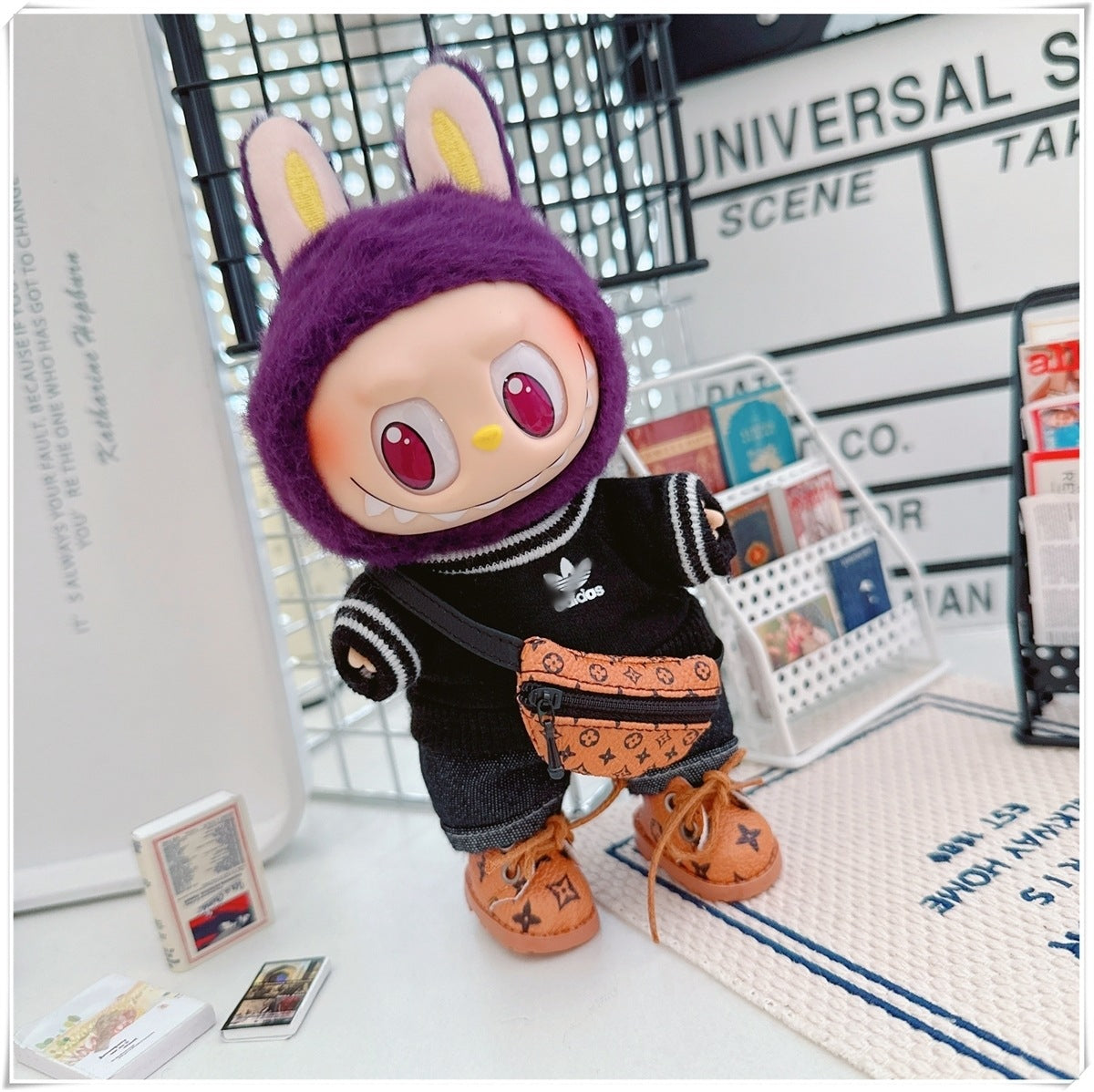 Labubu Doll Outfit - Cute Cotton Coat & Accessories for 10cm & 17cm Vinyl Dolls