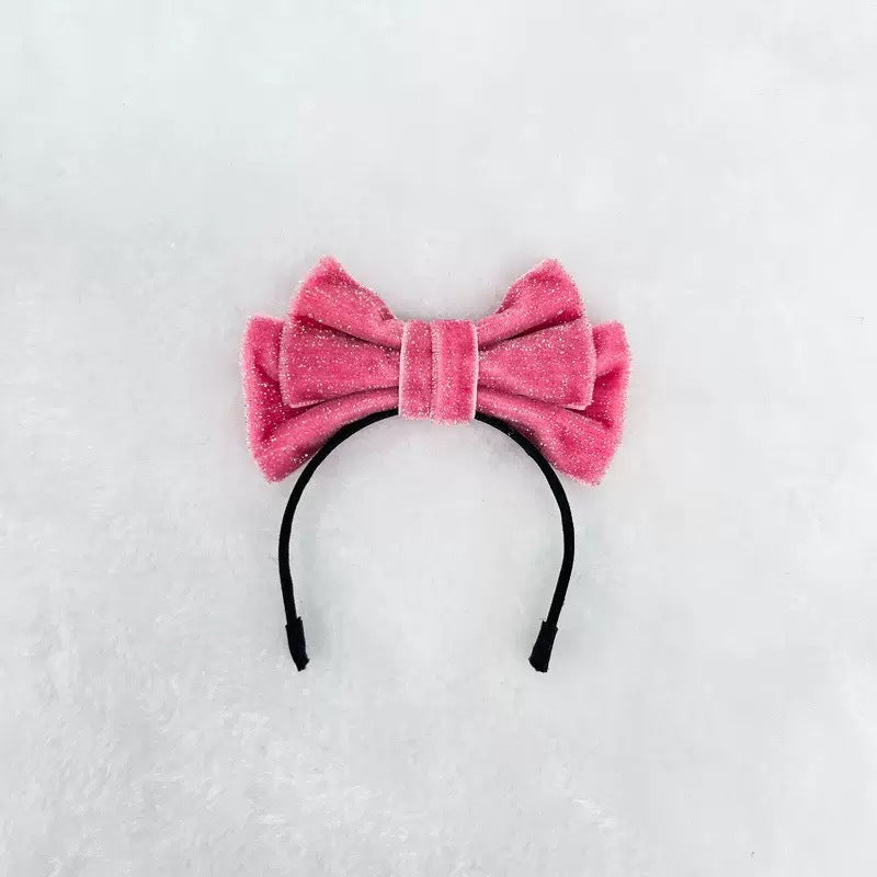 Labubu Doll Headband - Sparkling Velvet Party Accessories for Vinyl Dolls
