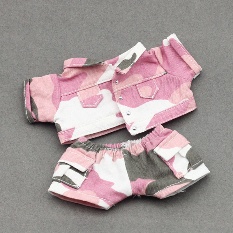 Pendant Labubu Doll Coat One, Two and Three Generation Labubu Doll Denim Jacket Coat Pocket Pants suit