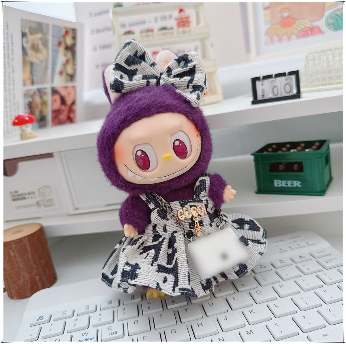 Labubu Doll Outfit - 17cm Cute Skirt Set for Vinyl Dolls