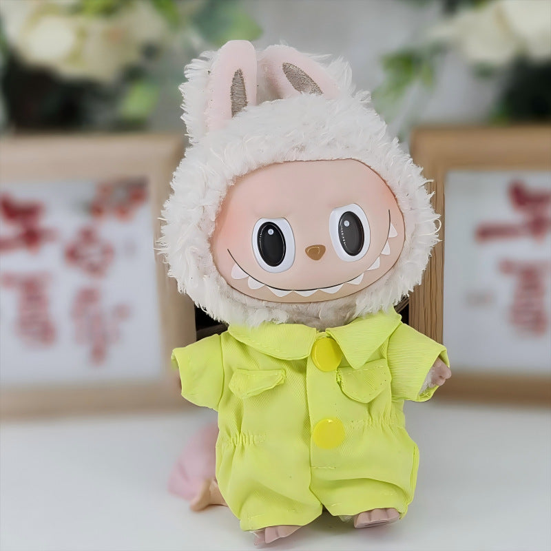 Labubu Doll Pink Jumpsuit Outfit with Accessories