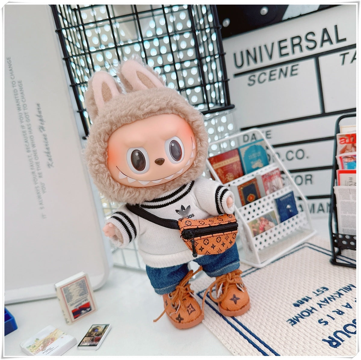 Labubu Doll Outfit - Cute Cotton Coat & Accessories for 10cm & 17cm Vinyl Dolls