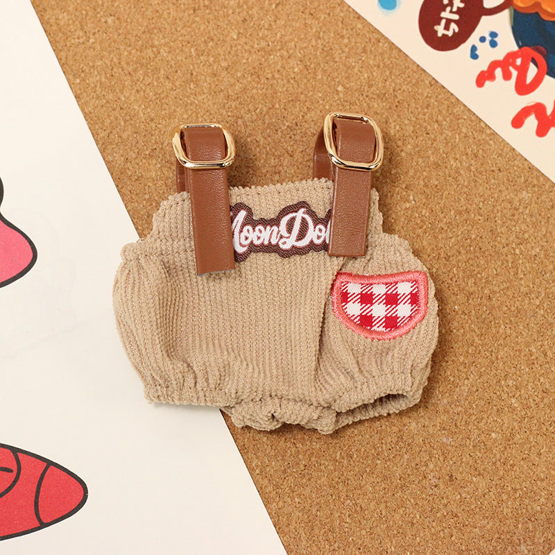 Labubu Doll Overalls & Hat Set for 17cm Vinyl Dolls