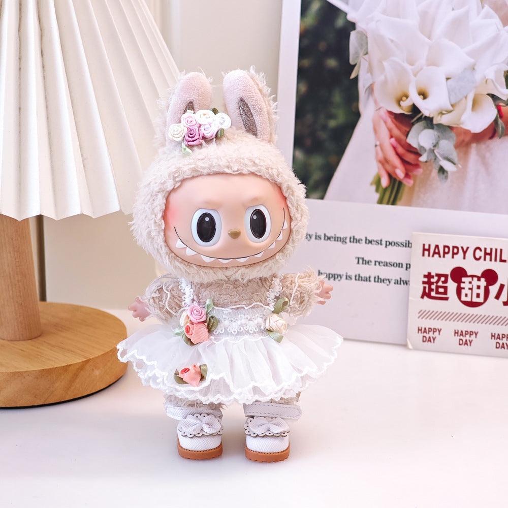 Labubu Doll Wedding Dress & Outfit Set for 17cm Vinyl Doll