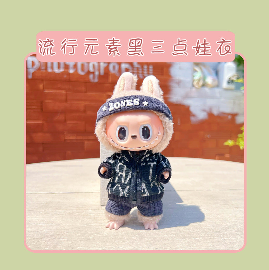 17cm Labubu Doll Clothes & Accessories - Macaron Style