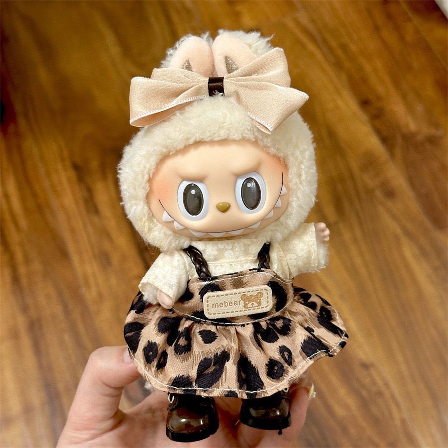 17cm Labubu Pendant Wearing Baby Clothes high quality Labubu Blind Box Pendant Doll Clothes Decorative suit