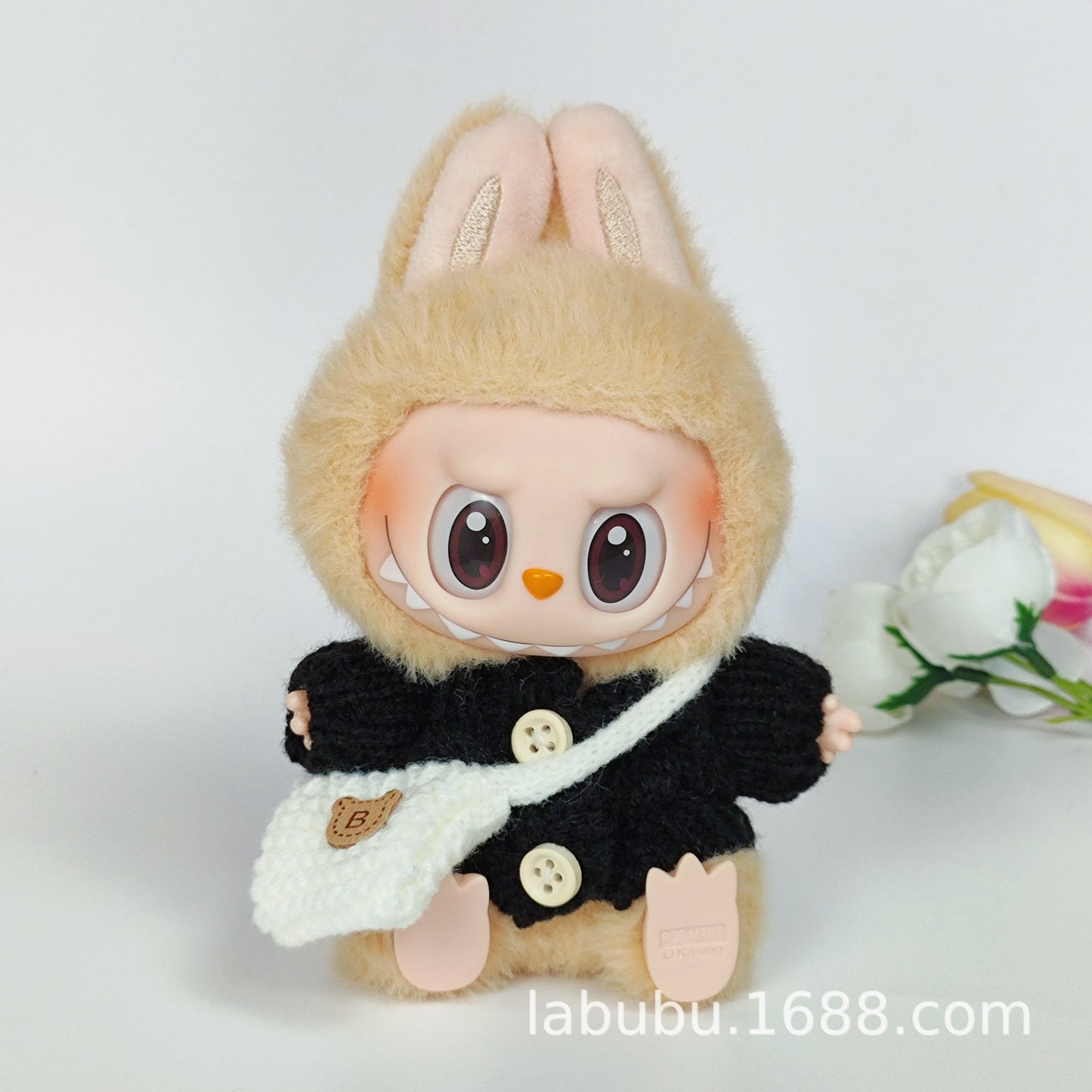 Labubu Doll Outfit - 17cm Sweater, Skirt & Bag Set for 1st-3rd Gen