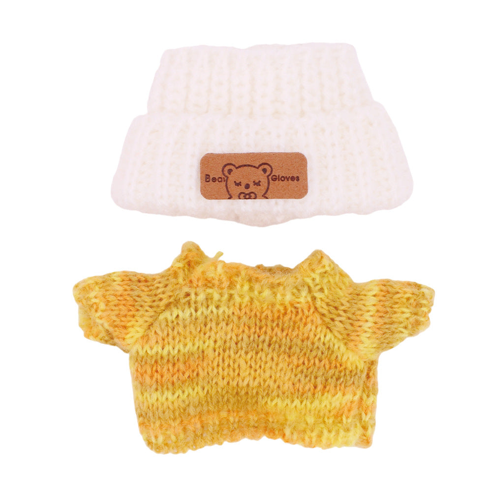 Labubu Doll Cute Sweater Outfit for 17cm Vinyl Doll - Macaron Colors
