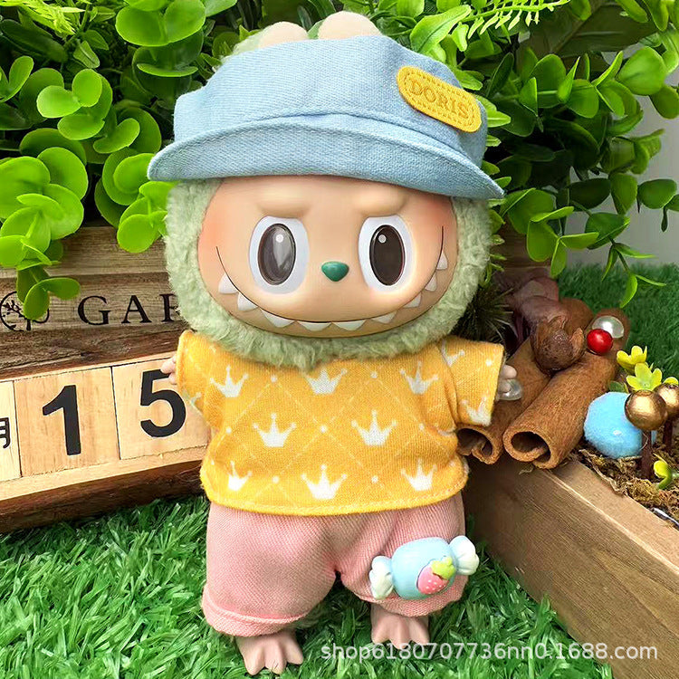 Suitable for Labubu Doll Clothes, Plush Vinyl Sitting Party First, Second and Third Generation Replacement Skirt Suit