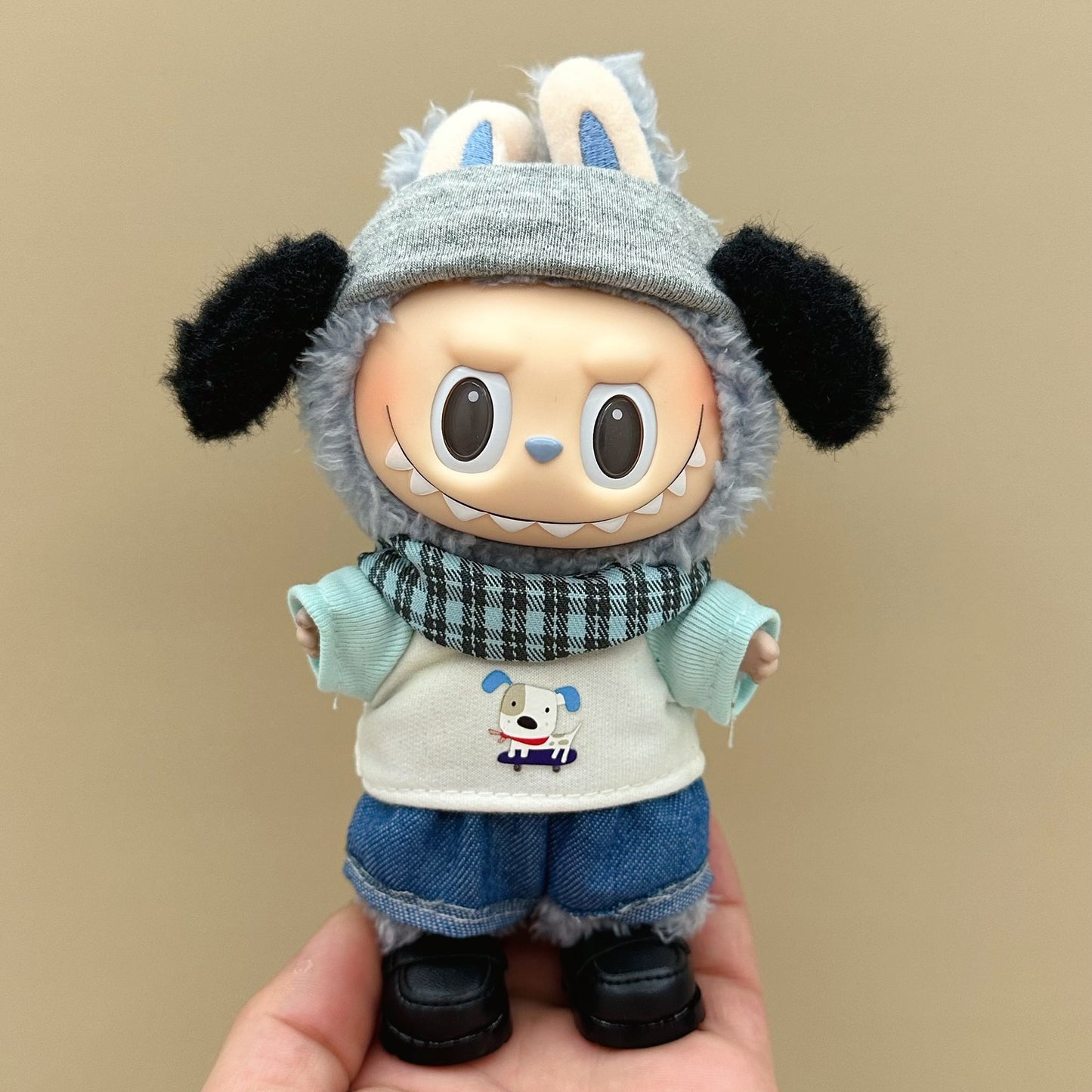 labubu doll clothes 17cm pull cloth clothes blind box doll skirt suit cute dress toy cross-border wholesale