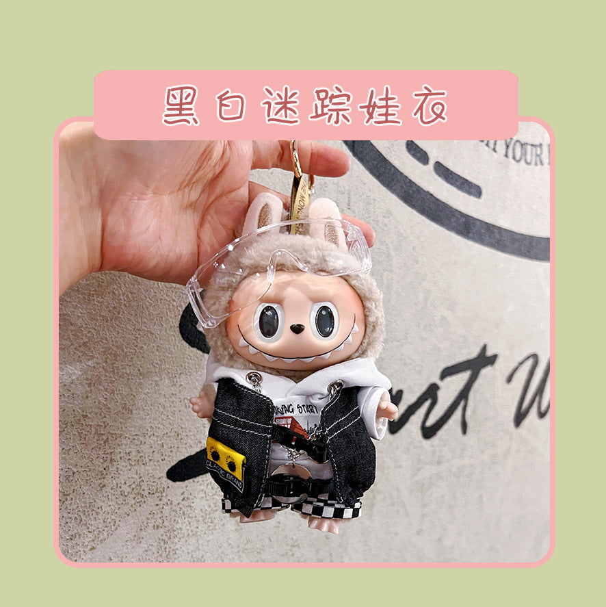 Labubu Doll Clothes for 17cm Vinyl Doll - Cute Outfits