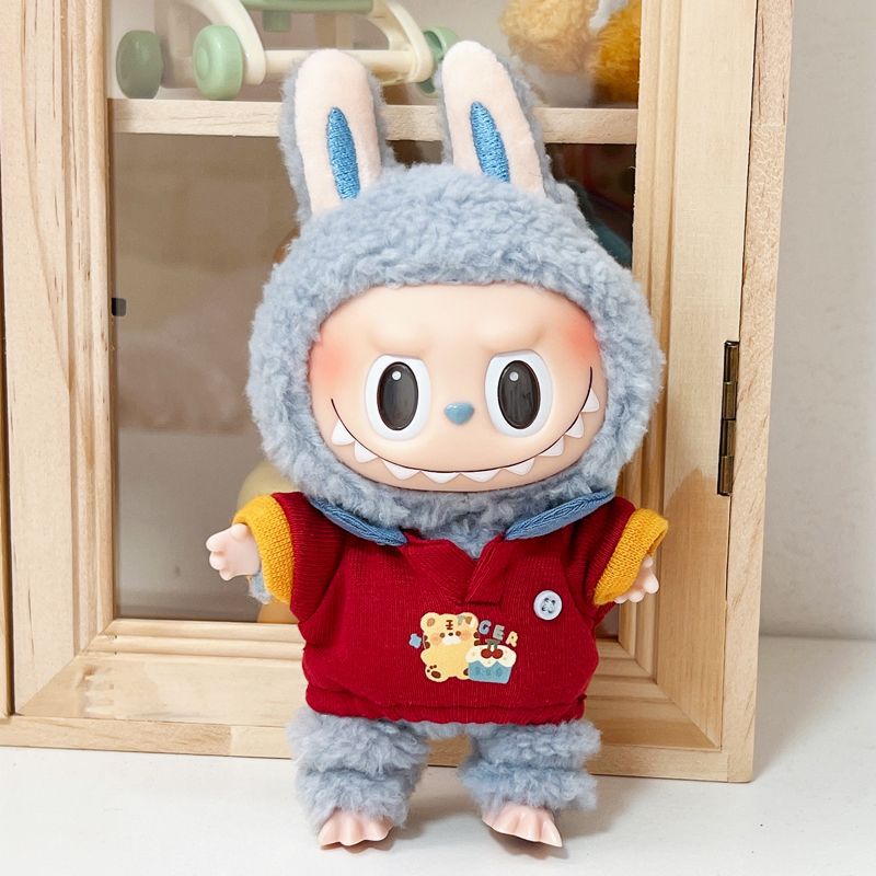 Labubu Doll Jumpsuit Outfits for 17cm Vinyl Dolls