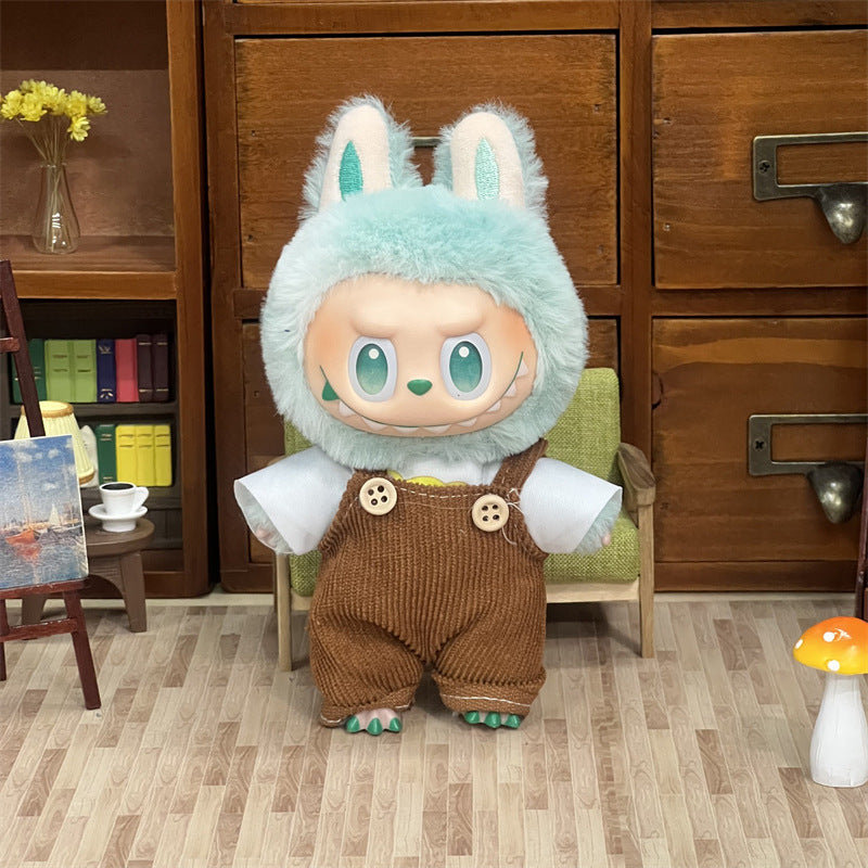 Labubu Doll Clothes 17cm Pendant First, Second and Third Generation Vinyl Plush Doll Replacement Clothes Set Wholesale