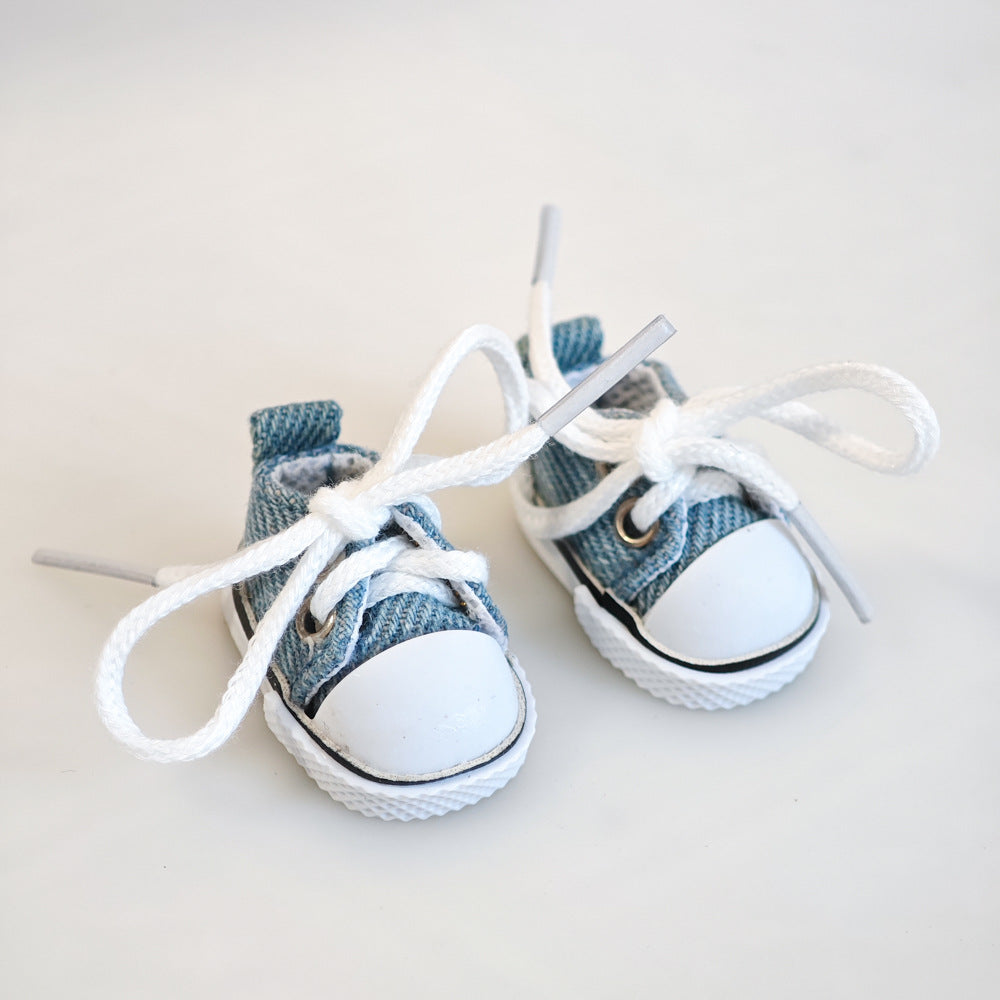 Labubu Doll Summer Outfit Set with Straw Hat & Canvas Shoes