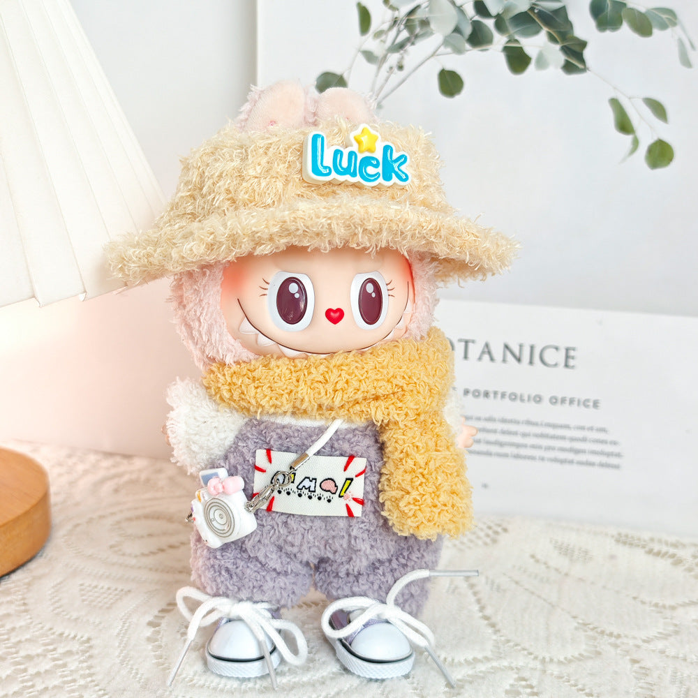 Labubu Doll Outfit Set - 15-17cm Jumpsuit, Hat & Accessories