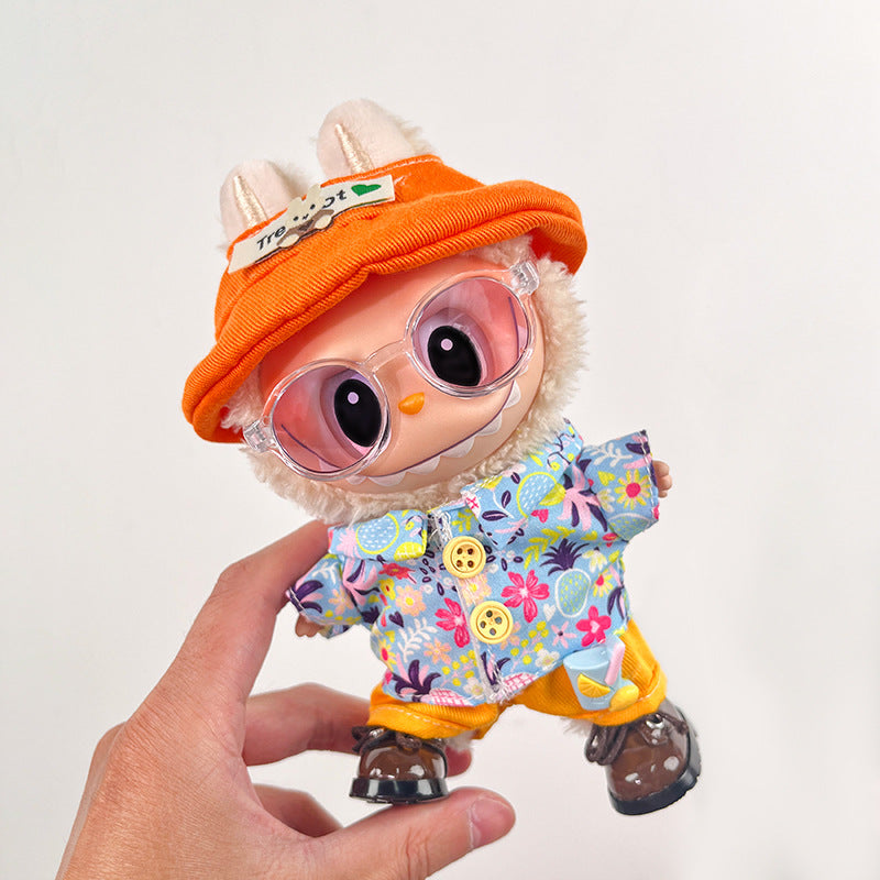 Labubu Doll Clothes for 17cm Pendant Doll - Colorful Outfits